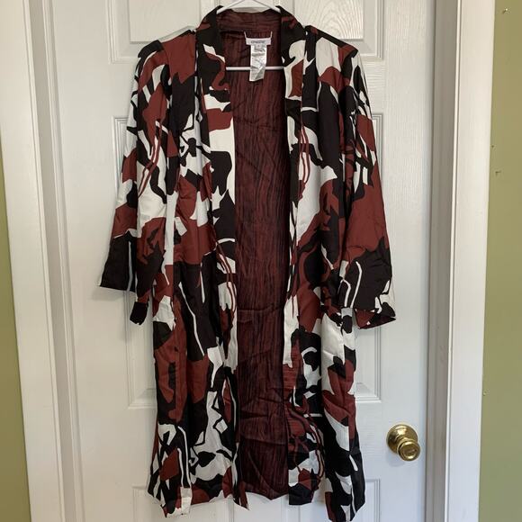 Chico’s NWOT Warm Color Luxe Long Kimono Small - Picture 2 of 7